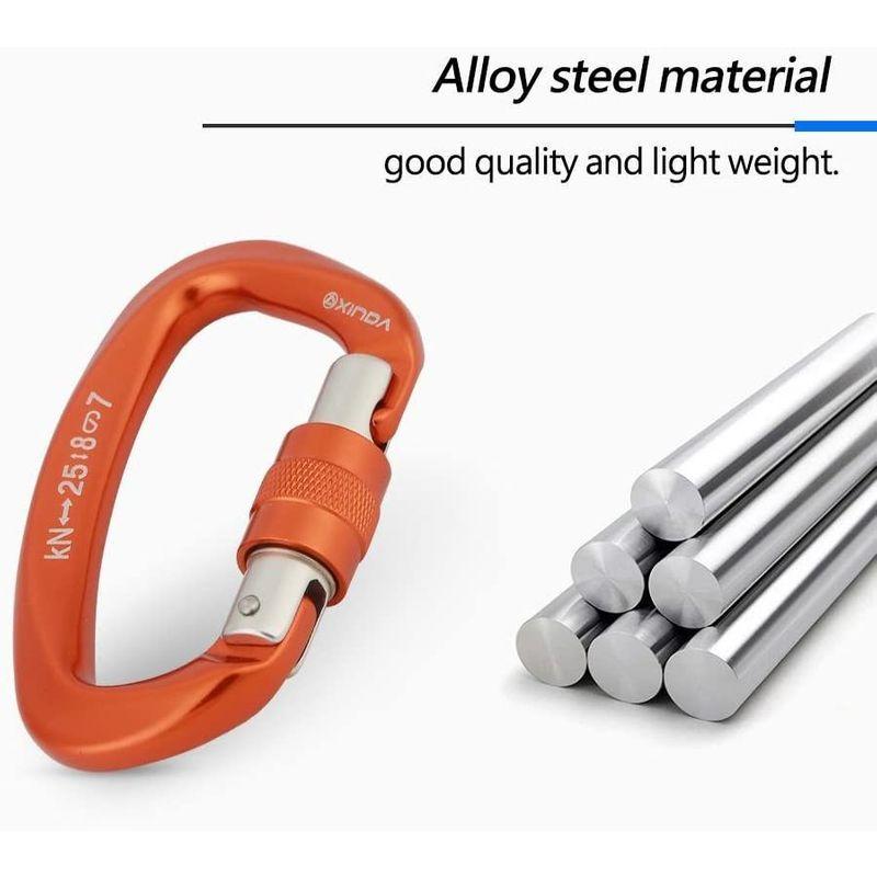 アルミ合金カラビナ ロックカラビナ ｄ型カラビナ 登山釦 ねじロック式 軽量 滑り止め 耐荷重2500 Kg 脱落防止 カナビラ キーホルダ Fujikiモール 通販 Yahoo ショッピング