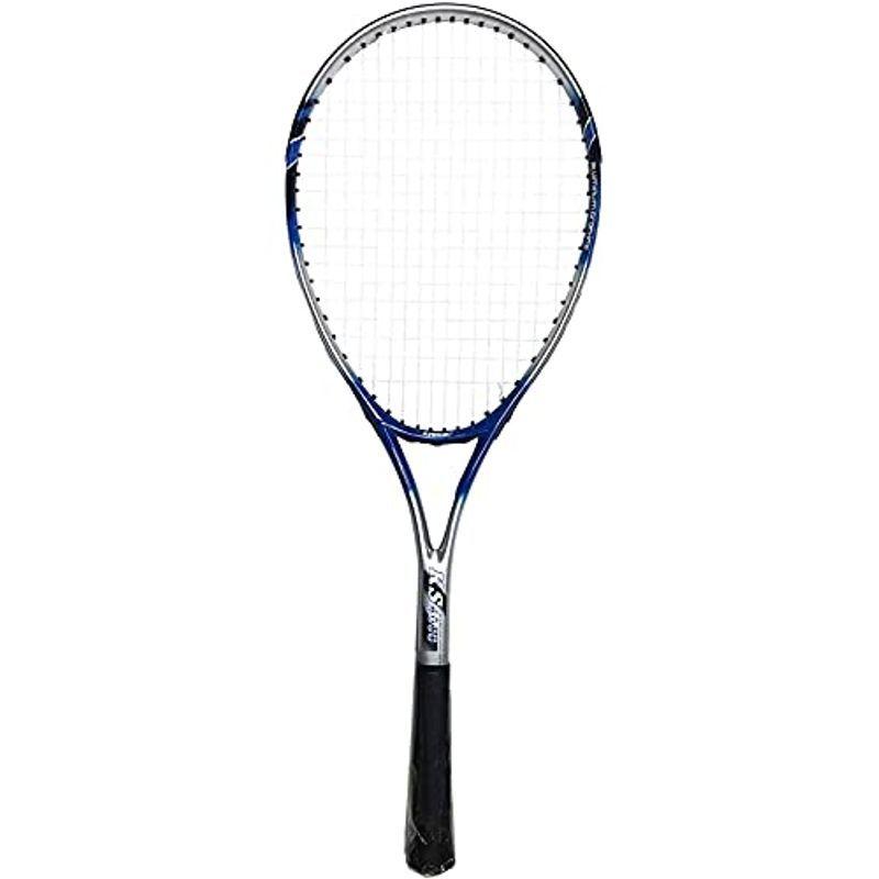 KAWASAKI ソフトテニスラケット 張り上げ ソフトテニス連盟公認 軟式テニス 全長: 27インチ 685mm 物品 ブルー 最大93%OFFクーポン 重量:260~2