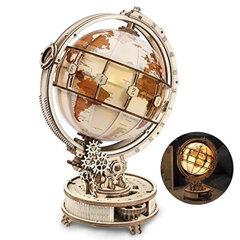 輸入 Rokr 立体 パズル 木製 3d 地球儀 アースランプ ベッドサイドランプ 雰囲気ランプ 子供 大人 向け イラスト説明書付き 知育 ウッ Aynaelda Com