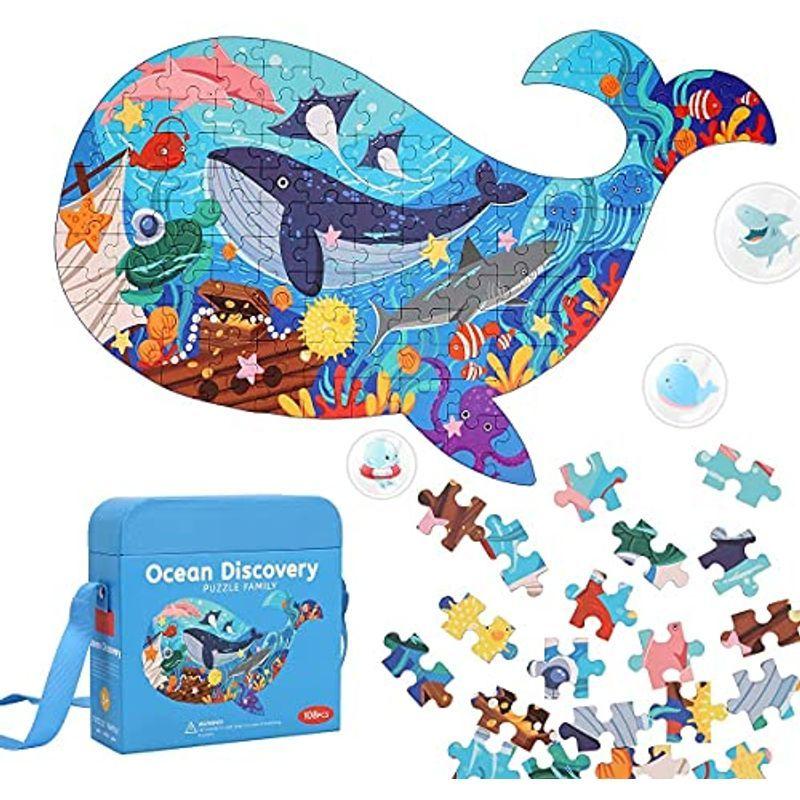 Kaekid シーワールド パズル 子供 海の動物 ジグソーパズル こども向け 108ピース 収納ボック付き 知育玩具 家族オモチャ 知的ゲ こそあど雑貨 通販 Yahoo ショッピング