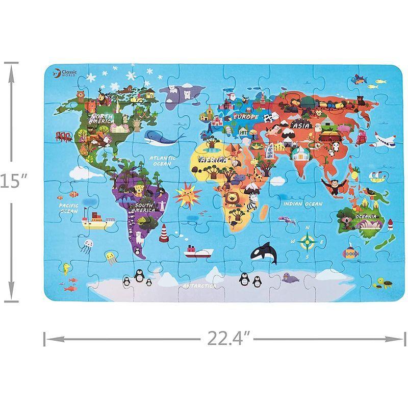 ジグソーパズル 世界地図 子供 パズル 3歳 48ピース 地図 Classic World クラシックワールド ワールドマップ ジグソーパズ こそあど雑貨 通販 Yahoo ショッピング
