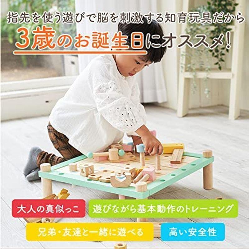 知育玩具 2歳 3歳 ランキング 木のおもちゃ 大工 おもちゃ 大工さんごっこ Im Toy アイムトイ カーペンターテーブル 限定 ソフト こそあど雑貨 通販 Yahoo ショッピング