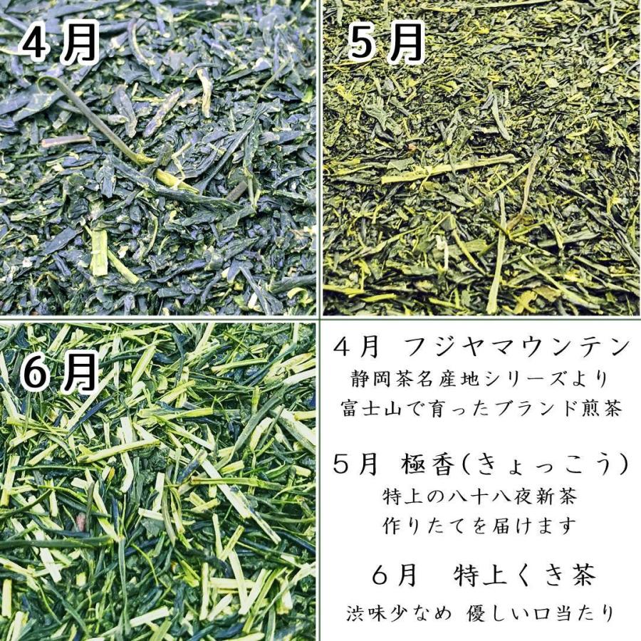 プレゼント 全12回のお茶体験 頒布会 毎月一回季節のお茶をお届け 想いを届けるお茶ギフト 静岡茶 煎茶 お茶 深蒸し茶 記念日 お祝い 誕生日_3