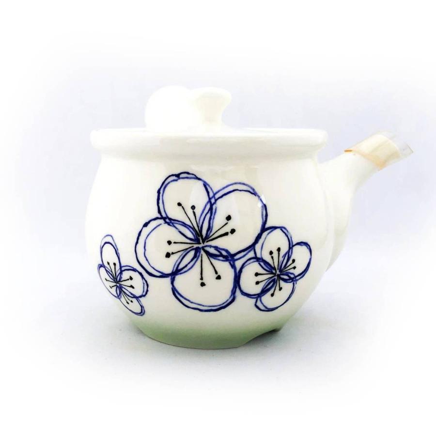 急須 常滑焼 ぐー茶急須 ブルー でるアミ急須 500ml 茶器 陶器 国産