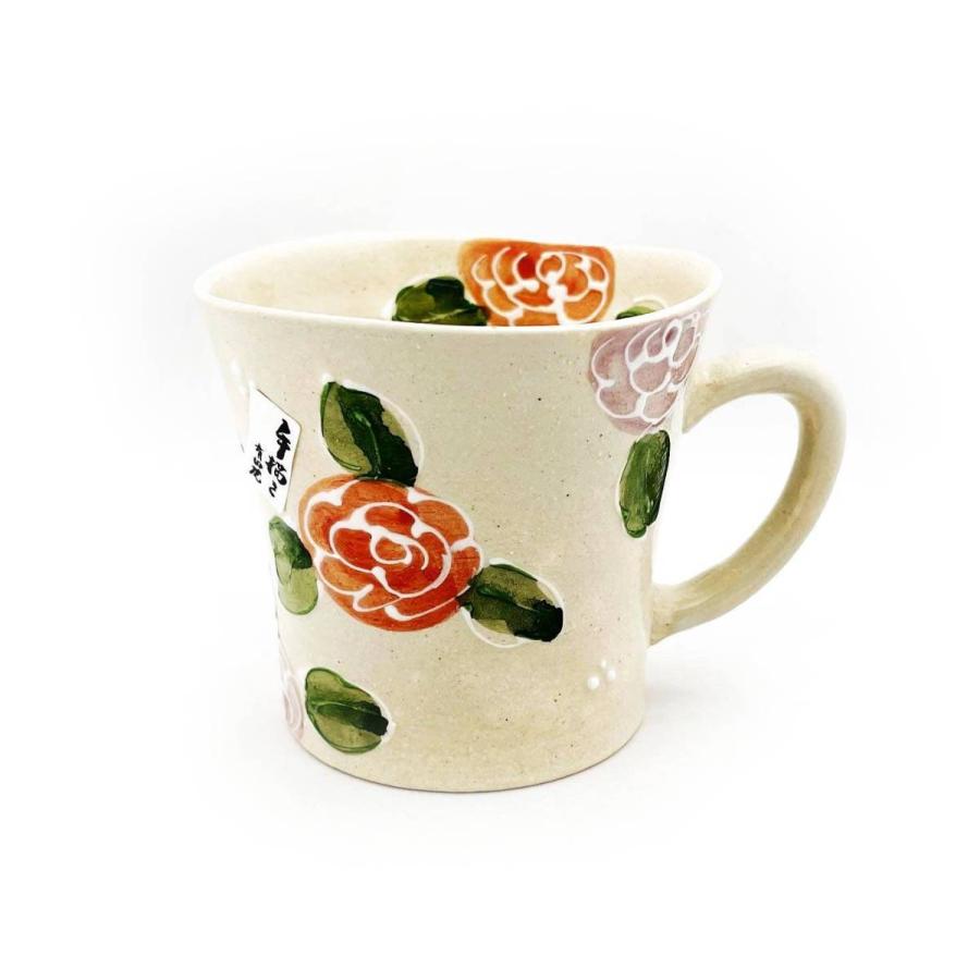 有田焼マグカップ 一珍薔薇 330ml 手描き 浮き出る一珍技法 湯飲み