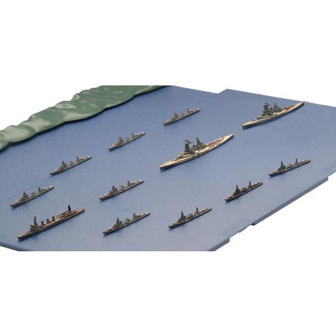 1/3000 軍艦15 ガダルカナル島砲撃挺身隊セット(金剛/榛名/五十鈴/彩色済み上空直衛機付き) | フジミ模型 | 01