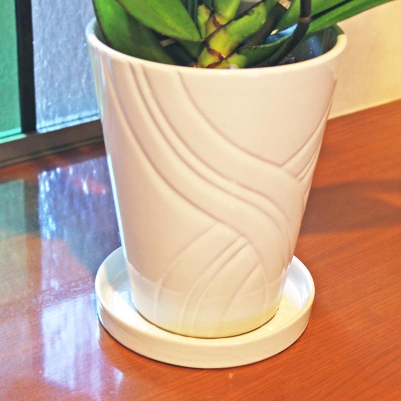 鉢皿 S 受け皿 陶器 直径15cm 高級感ある陶器製【鉢皿のみの購入不可