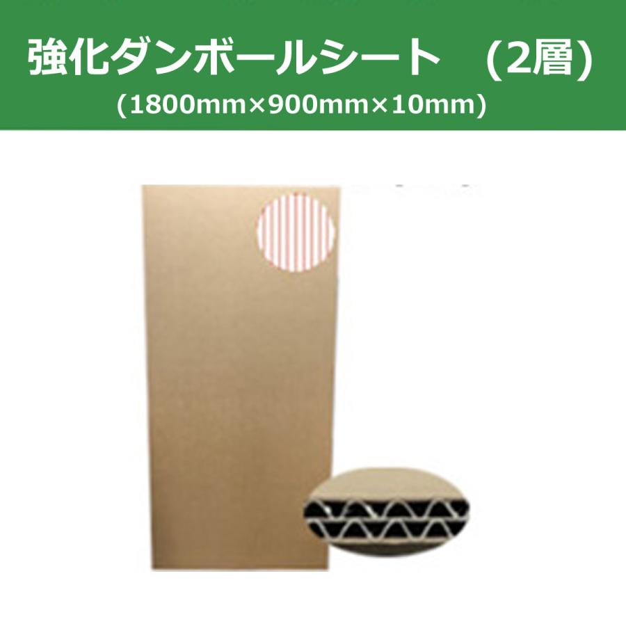 強化ダンボールシート 2層 1800mm×900mm×10mm : フジモクネット