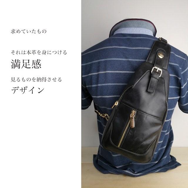 Fujimond メッシュ 本革 ボディバッグ ショルダーバッグ 斜め掛け 