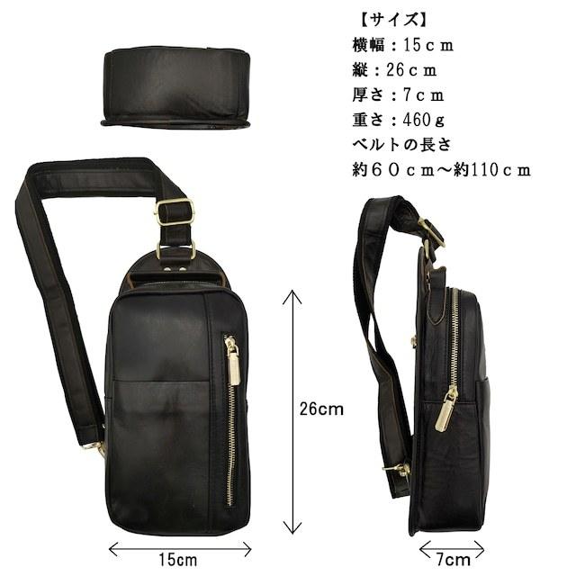 Fujimond レイリー 本革 ボディバッグ ショルダーバッグ 斜め掛け 