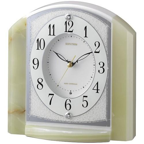 ○時計 RHG-S71 4RY703HG05 電波 置時計 オニックス枠 RHYTHM リズム
