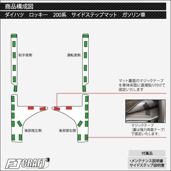 ダイハツ 新型 ロッキー 200系 サイドステップマット (スタンダード)｜fujimoto-youhin｜06