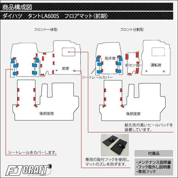 【4/25★最大1500円クーポン】ダイハツ タント タントカスタム LA600S フロアマット (チェック)｜fujimoto-youhin｜06