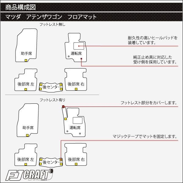マツダ アテンザ ワゴン GJ系 フロアマット (スタンダード) : FJ マツダ アテンザ ワゴン GJ系 フロアマット (スタンダード) : FJ