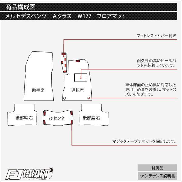 メルセデス ベンツ Aクラス W177 フロアマット ラゲッジマット (プレミアム)｜fujimoto-youhin｜05