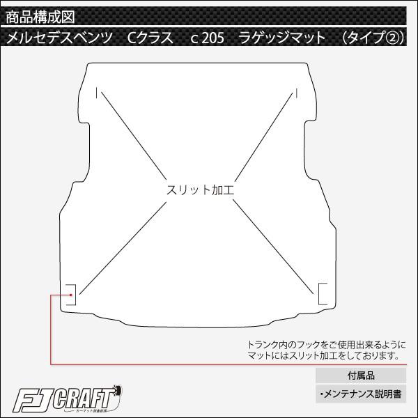 メルセデス ベンツ Cクラス クーペ C205 フロアマット ラゲッジマット (スタンダード)｜fujimoto-youhin｜07