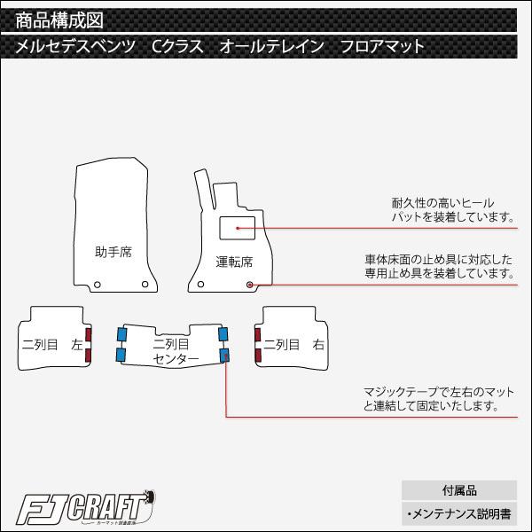 メルセデス ベンツ Cクラス オールテレイン S206 フロアマット (プレミアム)｜fujimoto-youhin｜04