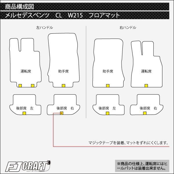 【5/15★1500円クーポン】メルセデス ベンツ CL W215 フロアマット (ラバー)｜fujimoto-youhin｜03