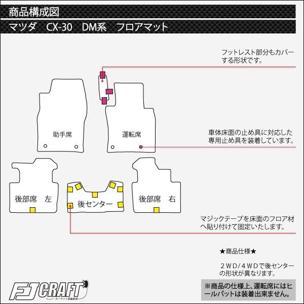 マツダ　新型　CX-30　DM系　フロアマット　CX30　ラゲッジマット　(ラバー)