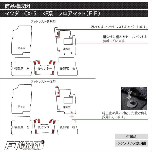 マツダ 新型 CX-5 CX5 KF系 フロアマット (スタンダード)｜fujimoto-youhin｜06