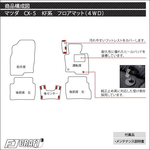 【5/15★1500円クーポン】マツダ 新型 CX-5 CX5 KF系 フロアマット (クロス)｜fujimoto-youhin｜06