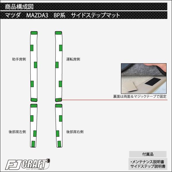 マツダ 新型 MAZDA3 マツダ3 (セダン/ファストバック) BP系 サイドステップマット (スタンダード)｜fujimoto-youhin｜06