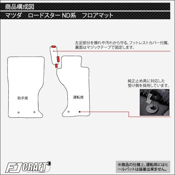 マツダ（Mazda） ロードスター ND系 フロアマット (フットレストカバー
