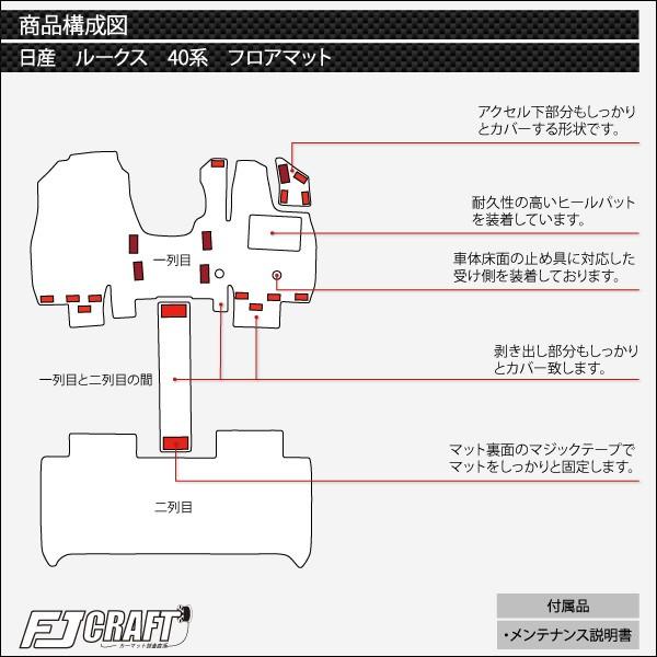 日産 新型 ルークス 40系 フロアマット (プレミアム)｜fujimoto-youhin｜05