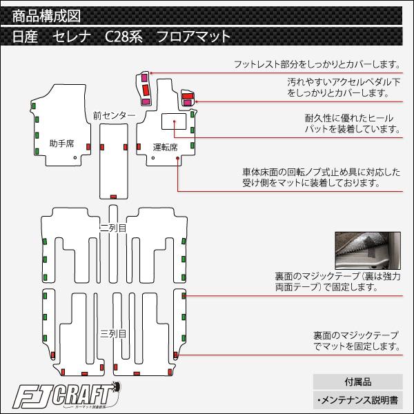 日産 新型 セレナ C28系 ガソリン車 フロアマット (スタンダード)｜fujimoto-youhin｜06