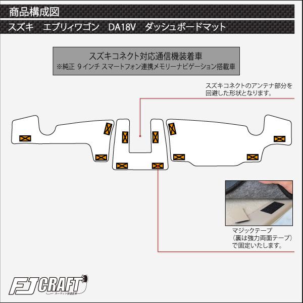 スズキ（SUZUKI） エブリイ DA17V DA18V ダッシュボードマット