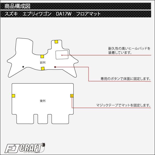 スズキ エブリイ ワゴン DA17W フロアマット ラゲッジマット スズキ エブリイ ワゴン DA17W フロアマット ラゲッジマット