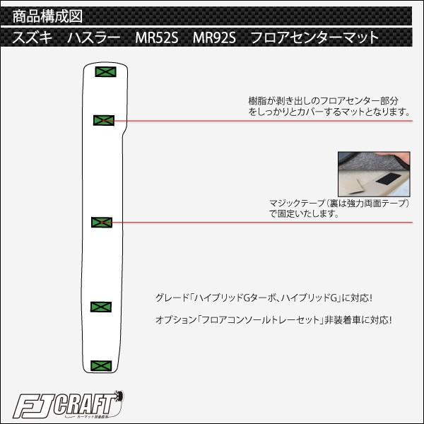 スズキ 新型 ハスラー MR52S MR92S フロアセンターマット (ラバー)｜fujimoto-youhin｜03