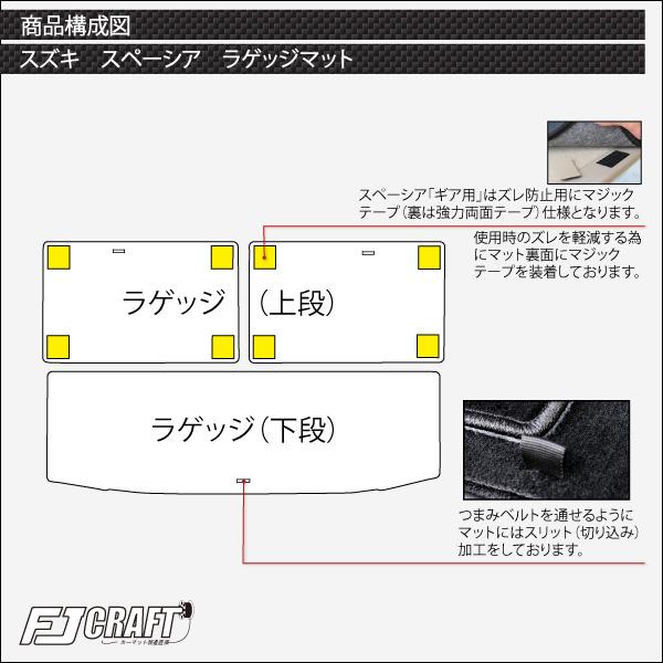 スズキ スペーシア (ギアにも対応!) MK53S フロアマット ラゲッジマット サイドステップマット (スタンダード) | スズキ | 07