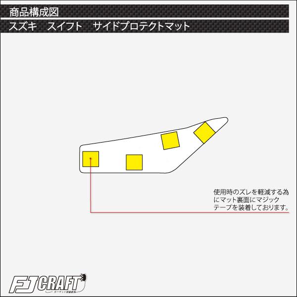 スズキ スイフト ZC系 ZD系 サイドプロテクトマット (チェック) | スズキ | 05