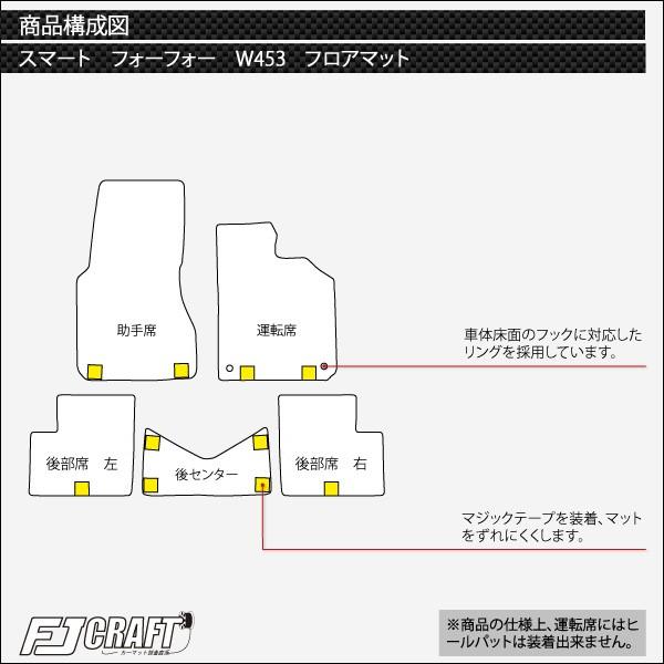 スマート フォーフォー W453 フロアマット (ラバー) : FJ CRAFT - 通販 