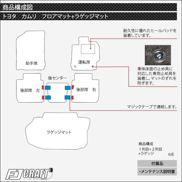 【5/12★1500円クーポン】トヨタ カムリ AVV50 フロアマット ラゲッジマット (クロス)｜fujimoto-youhin｜04