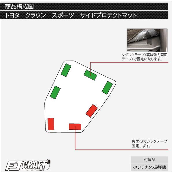 トヨタ 新型 クラウン スポーツ 36系 37系 サイドプロテクトマット (チェック)｜fujimoto-youhin｜06