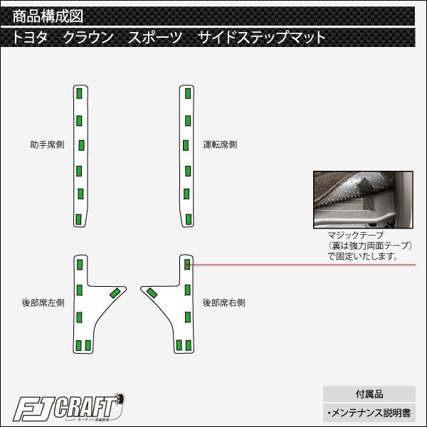 トヨタ 新型 クラウン スポーツ 36系 37系 サイドステップマット (チェック)｜fujimoto-youhin｜06