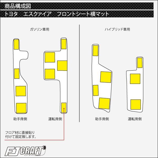 【5/15★1500円クーポン】トヨタ エスクァイア 80系 フロントシート横マット (ラバー)｜fujimoto-youhin｜04