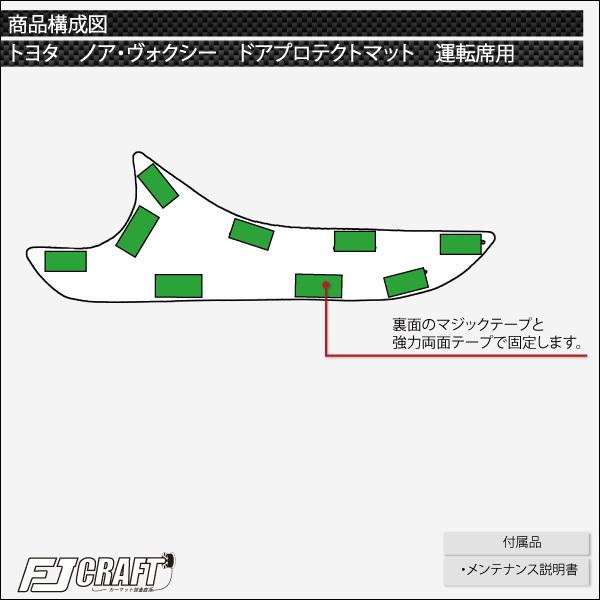 トヨタ ノア ヴォクシー 80系 ドアプロテクトマット (運転席用) (スタンダード)｜fujimoto-youhin｜06