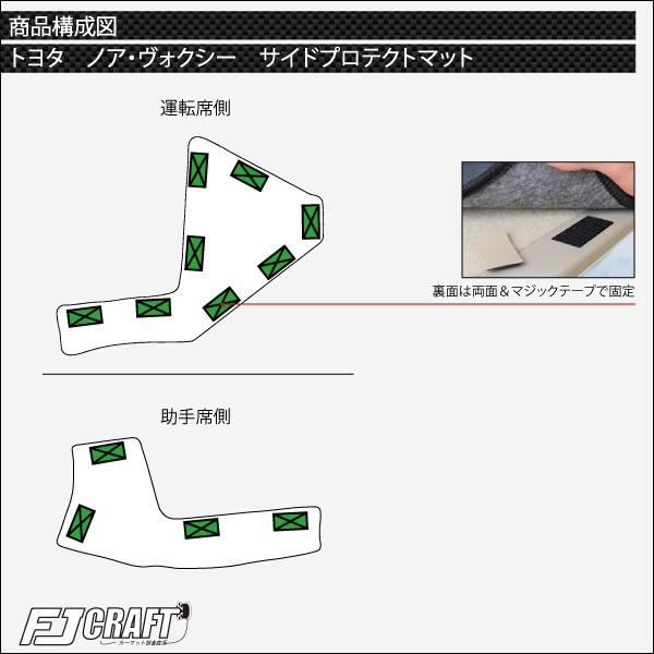 トヨタ ノア ヴォクシー 80系 サイドプロテクトマット (運転席・助手席セット) (ラバー)｜fujimoto-youhin｜03