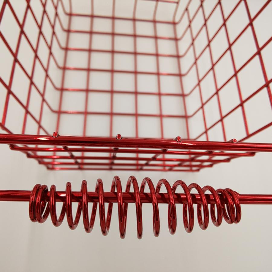 ワイヤーバスケット Sサイズ 小型 レッド 赤色 カラー おしゃれ
