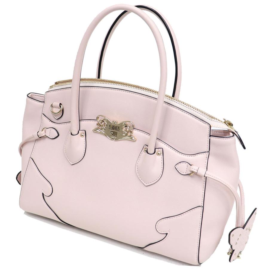 【ANNA SUI /アナスイ】 ピンク ハンドバッグ ANNA SUI (美品) アナスイ ソフィア 2Way ショルダーバック