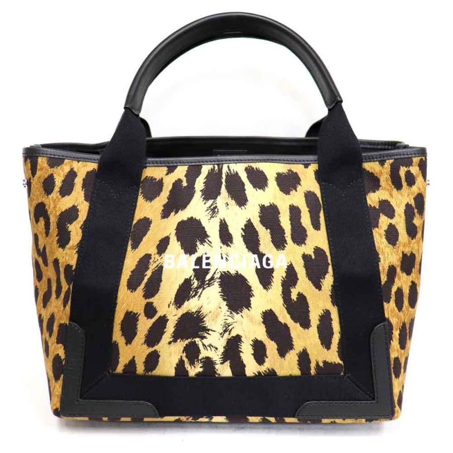 ⭐️ 極美品 バレンシアガ ネイビーカバス XS トート バッグ ヒョウ柄 NAVY（BALENCIAGA） （美品） バレンシアガ BALENCIAGA ネイビー