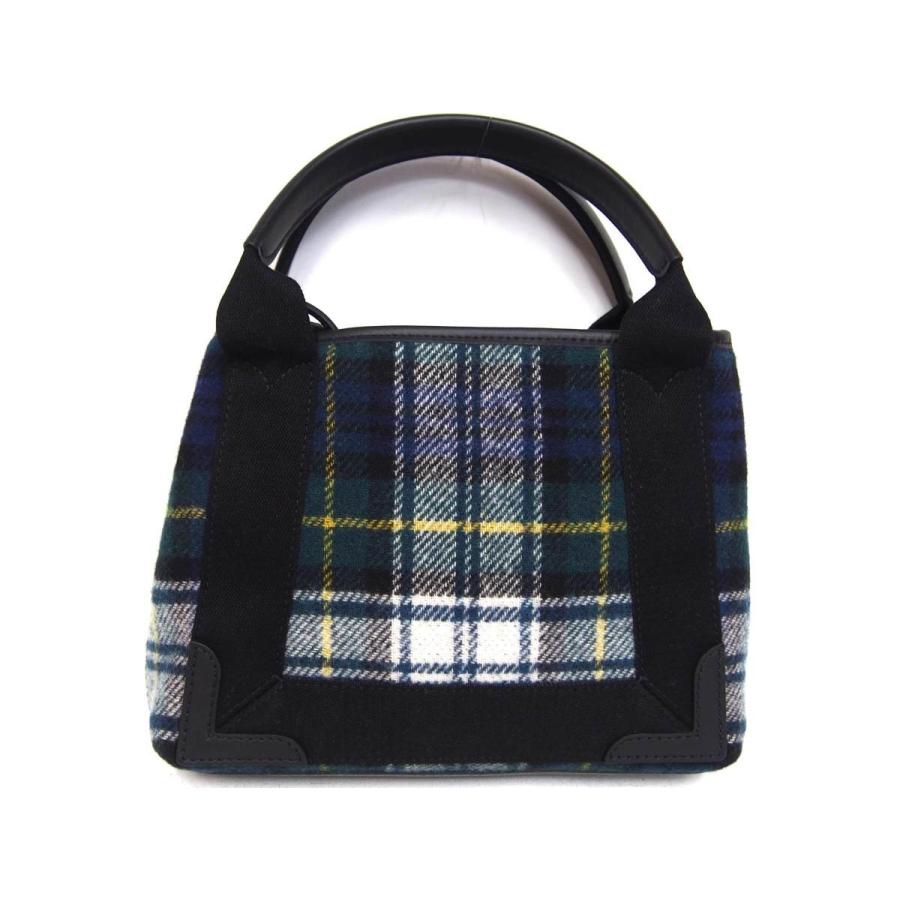 ✨美品✨BALENCIAGA　ミニポーチ　ネイビーカバス　フェルト　チェック柄 BALENCIAGA（バレンシアガ） 【未使用】バレンシアガ ネイビーカバス