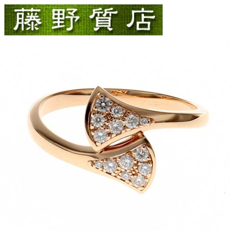 (美品) ブルガリ BVLGARI ディーヴァ ドリーム ダイヤ リング 指輪 ＃58 約17号 K18 ピンクゴールド × ダイヤモンド