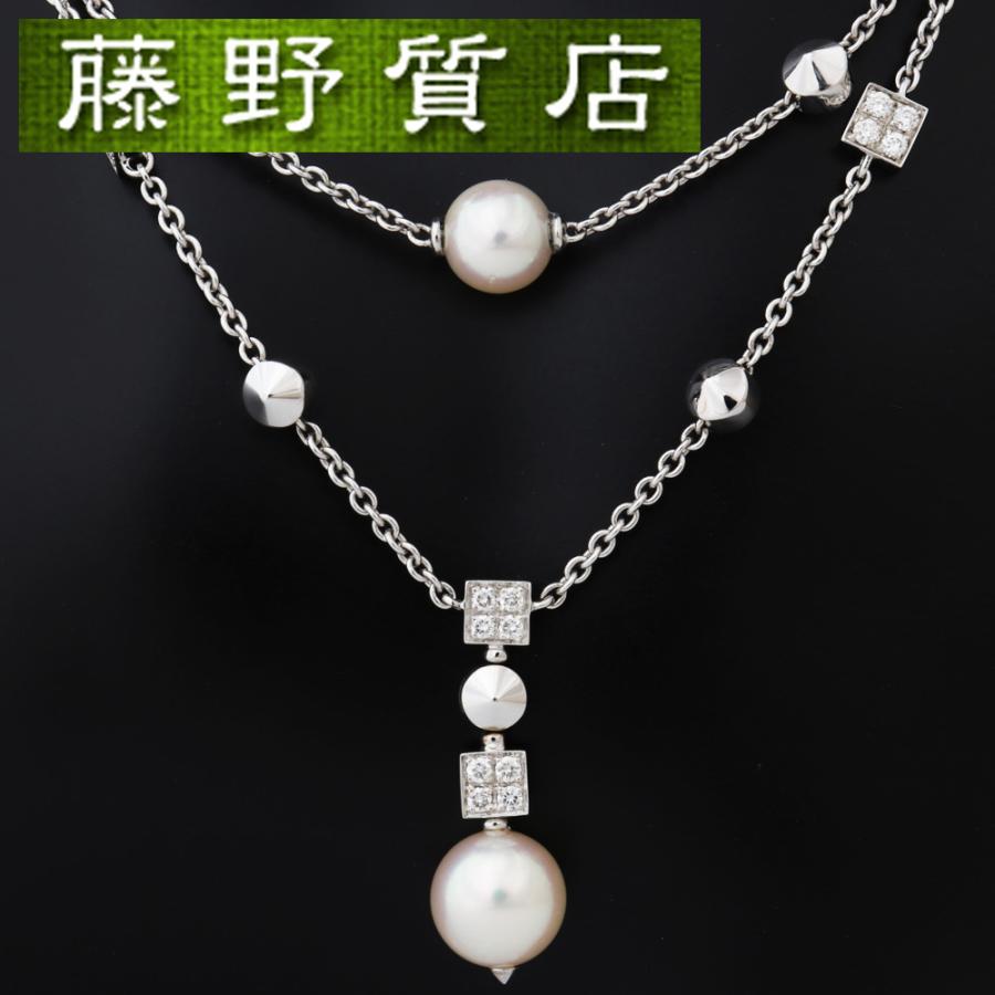 BVLGARI ブルガリ ルチア ダイヤ パールネックレス K18 WG BVLGARI ブルガリ ルチア ダイヤ パールネックレス K18 WG