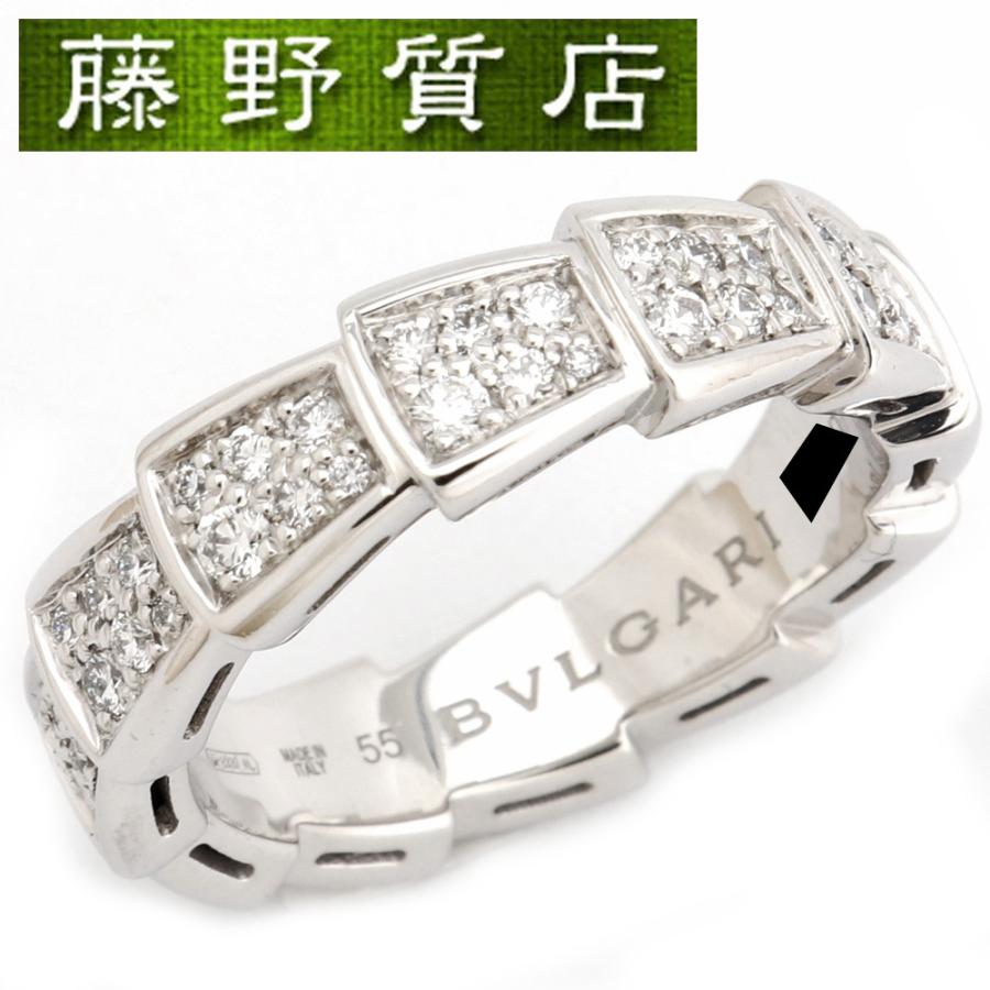 セルペンティ （美品）ブルガリ BVLGARI ヴァイパーダイヤリング K18