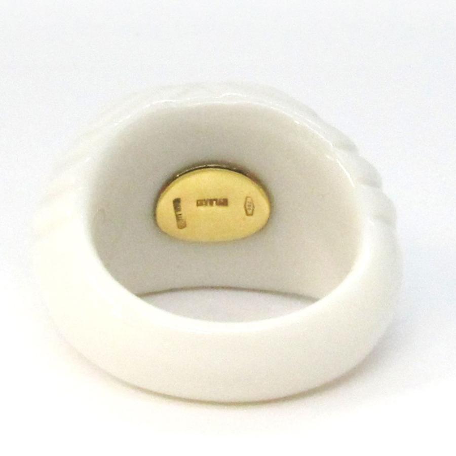 BVLGARI（ブルガリ） チャンドラ リング 指輪 ＃12 陶器 × シトリン 黄