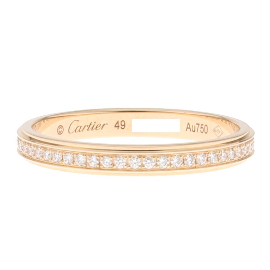 カルティエ ダムール (美品) CARTIER ウェディング フル ダイヤ リング